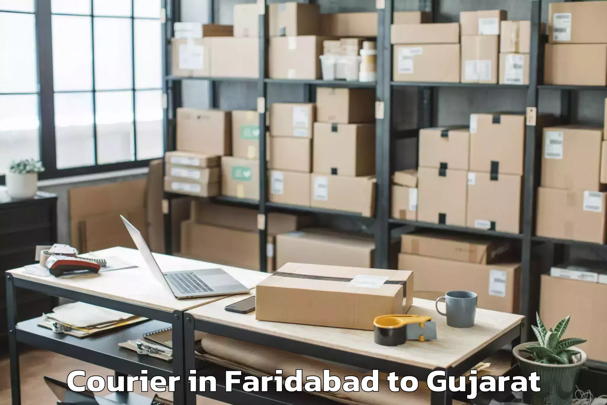 Leading Faridabad to Santalpur Courier Provider